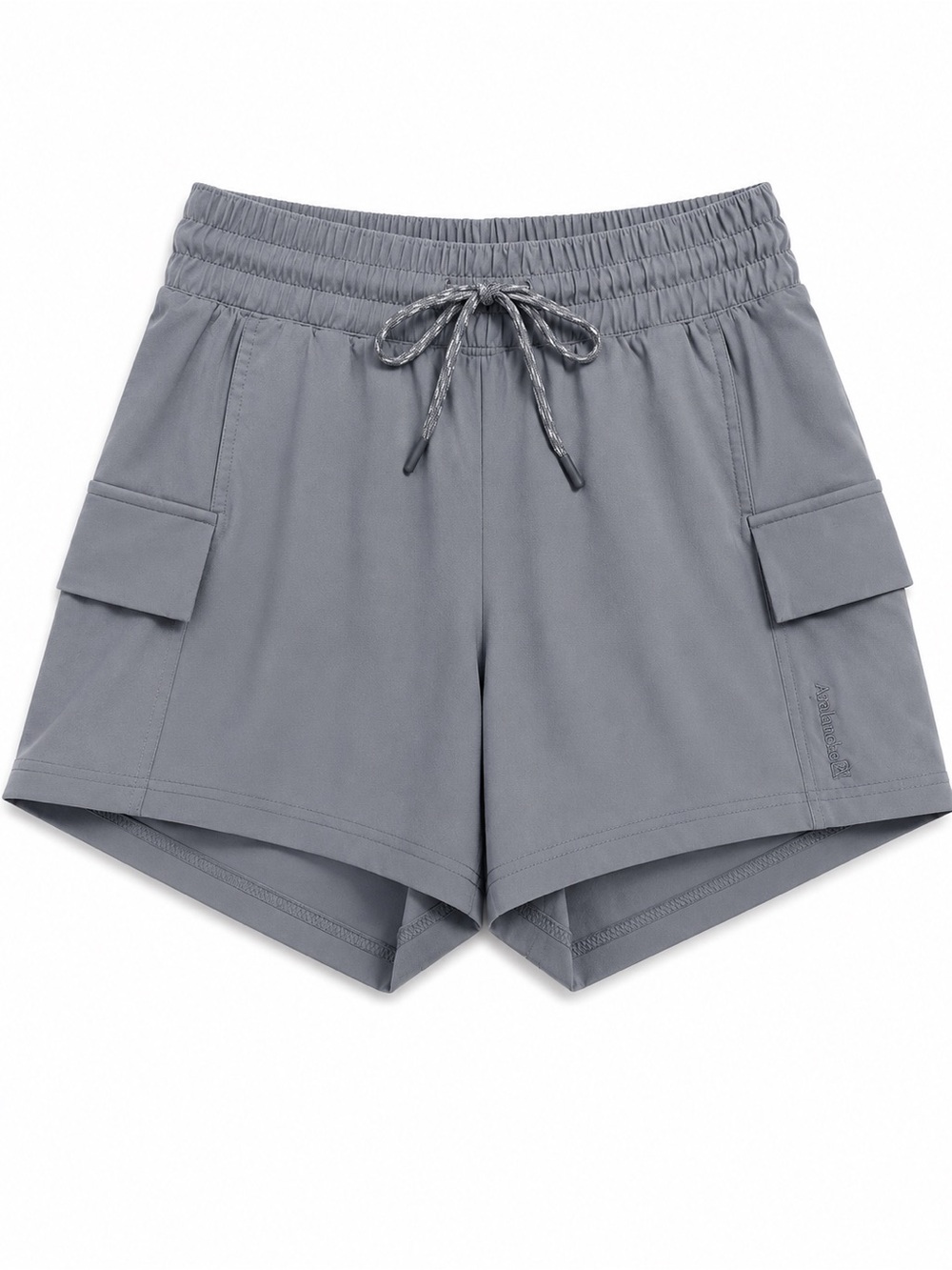 Women's Blue/Gray Cargo Drawstring Shorts